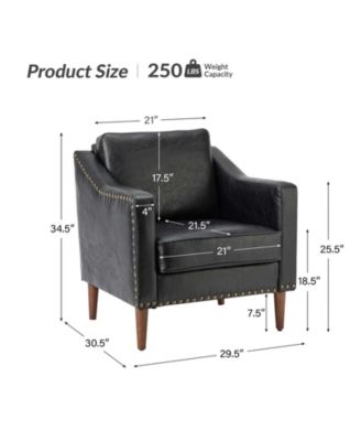 Karena Transitional Armchair with Nailhead Trims