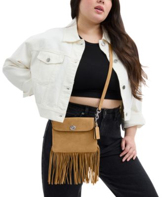 Coach suede fringe bag sale