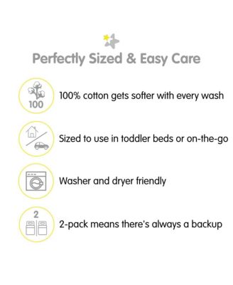 Cotton Percale 2-Pack Pillow, Toddler