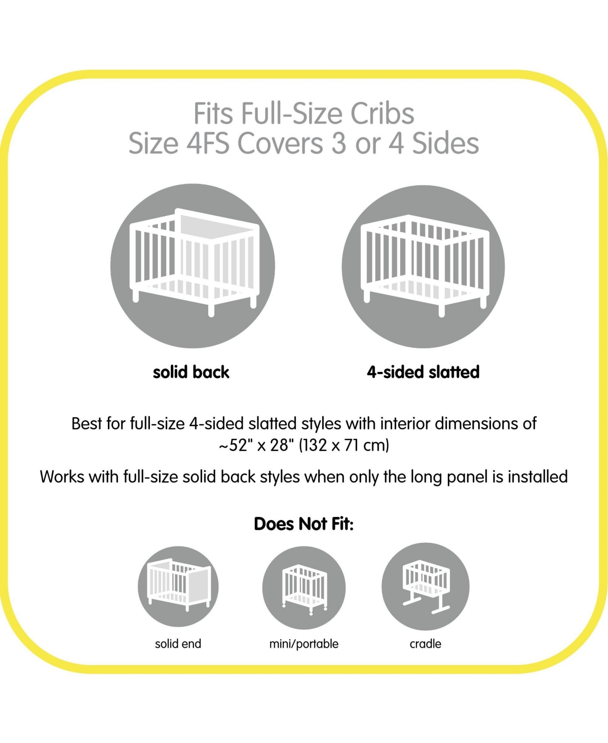Breathable Baby Breathable Mesh Liner for Full-Size Cribs, Deluxe 4mm Mesh (Size 4FS Covers 3 or 4 Sides)