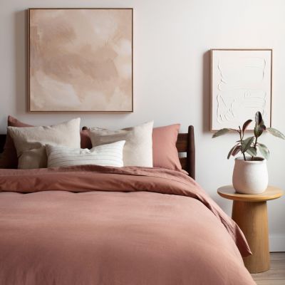 French Linen and Cotton Duvet and Sham Set - Twin/Twin XL