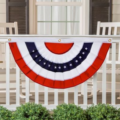 Patriotic Bunting, Medium- 58 x 27 Inches Outdoor Decor