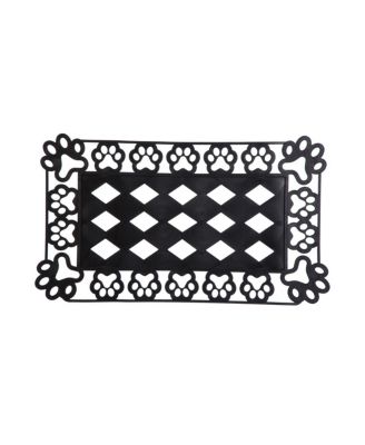 Indoor Outdoor Doormat Bundle Set of 4 - Frame and 3 Welcome Paw Print Pet Inserts