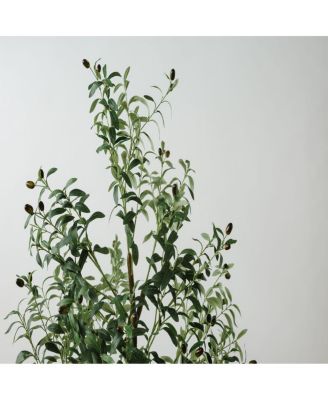 6ft Artificial Olive Tree with Woven Seagrass Plant Basket