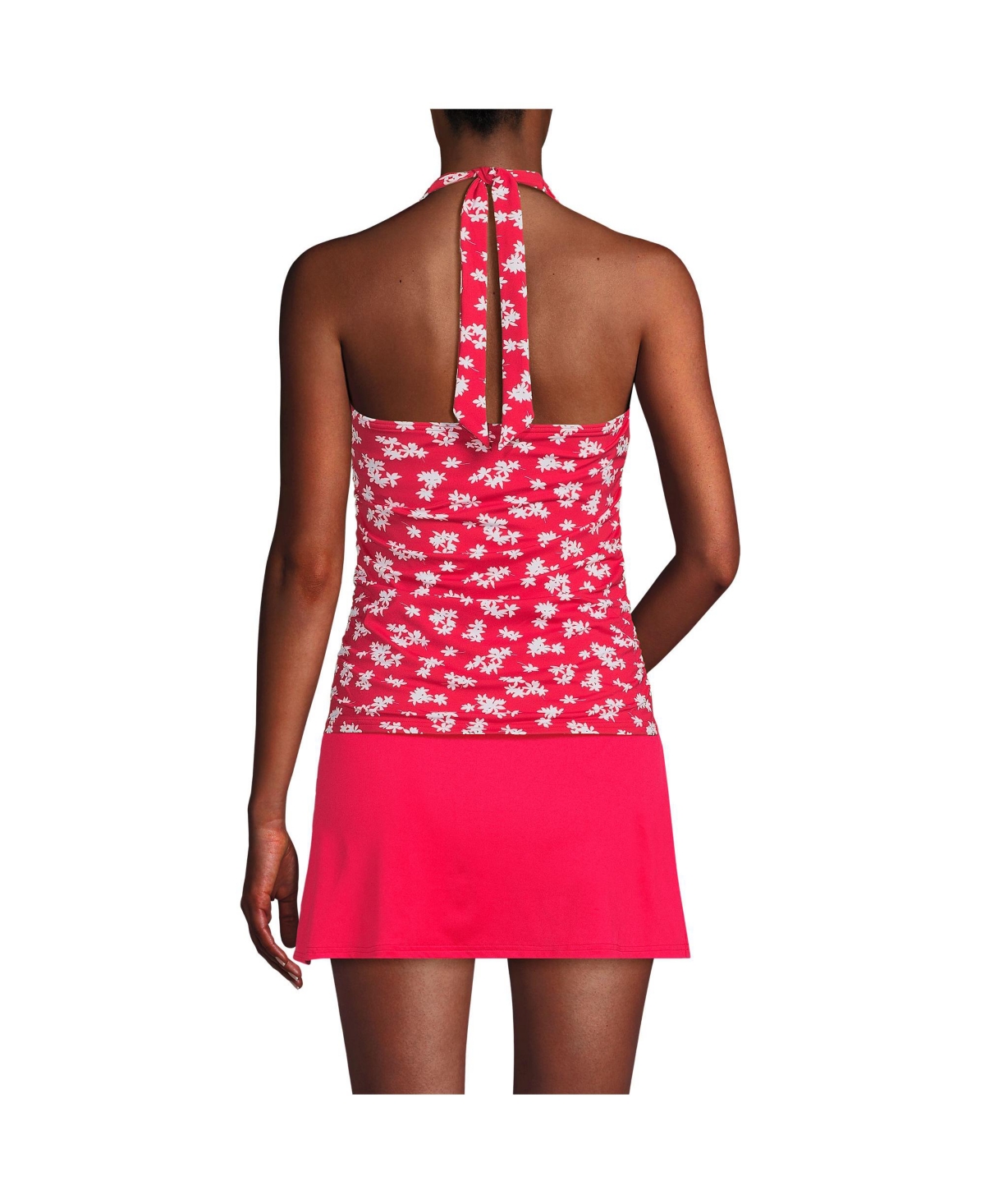 Lands' End Women's Chlorine Resistant Square Neck Halter Tankini Swimsuit Top