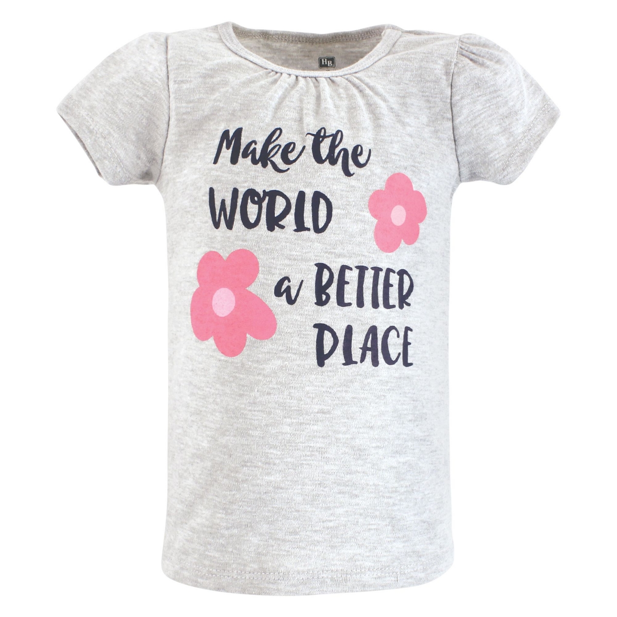Hudson Baby Toddler Girls Short Sleeve T-Shirts,- Be kind