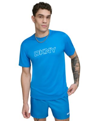DKNY - Men's Rash Guard Short Sleeve Crewneck Logo Graphic T-Shirt