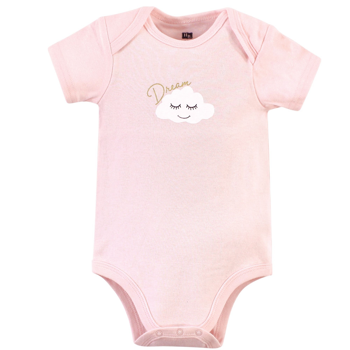 Hudson Baby Baby Girls Cotton Bodysuits 3pk,- Dream love