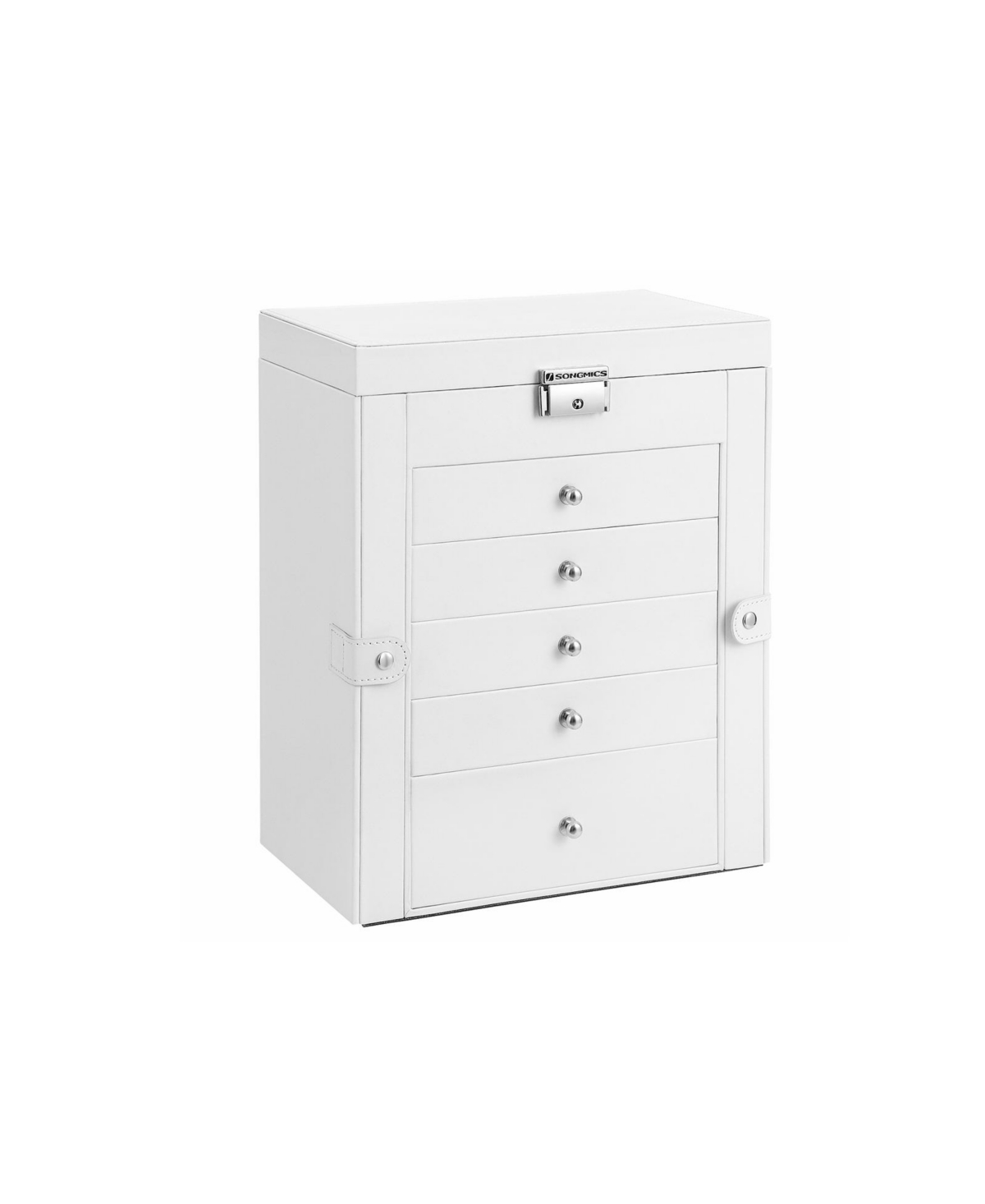6-tier Large Jewelry Case With Drawers - White