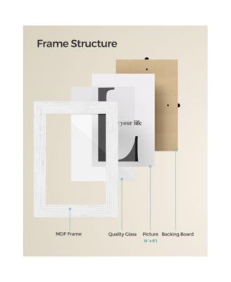 12-Opening Photo Collage Frame with Glass Cover for Multiple Picture Display