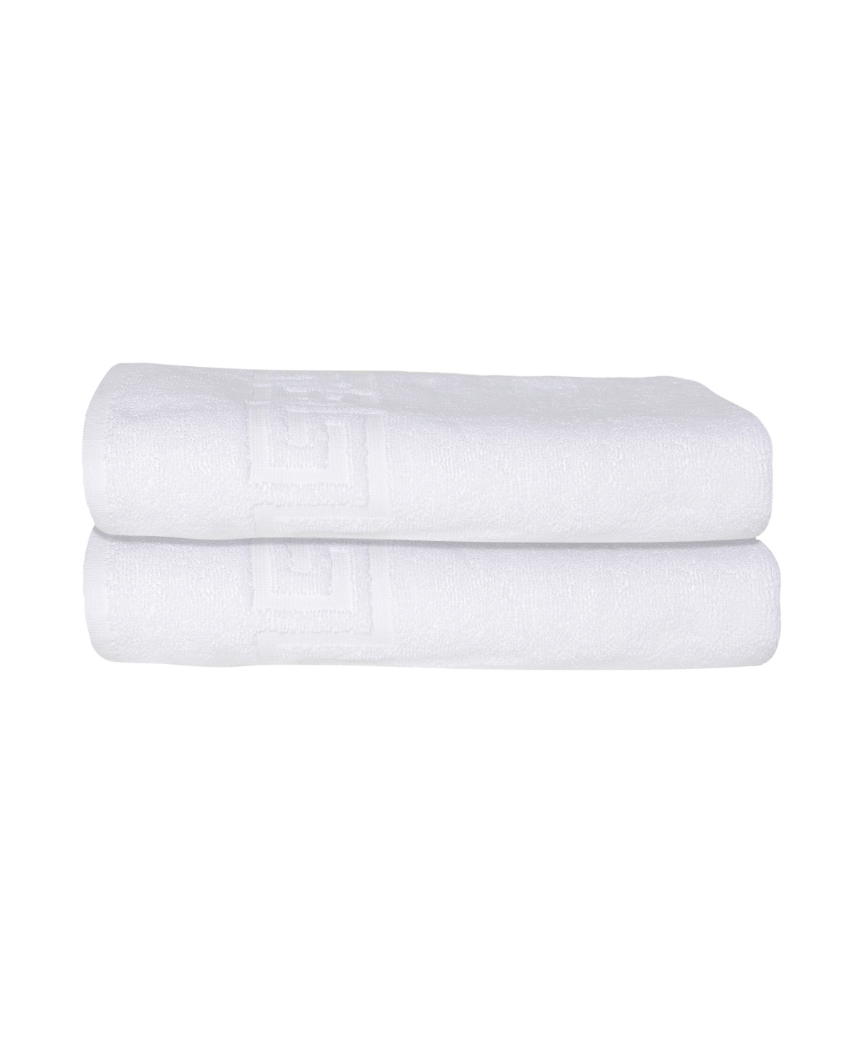 Ozan Premium Home Milos Greek Key Design Collection 100% Turkish Cotton Bath Towel, 27" X 54" In Navy