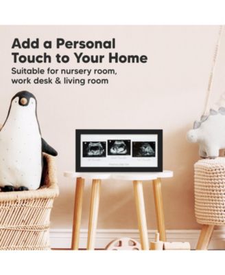 Trio Baby Sonogram Picture Frame, Baby Ultrasound Picture Frames for Baby Nursery, Mom to Be Gifts