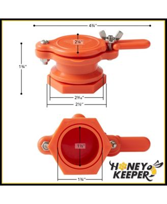 Pack of 2 Honey Gate Valves for Extracting - Plastic Honey Gate Beekeeping Tool