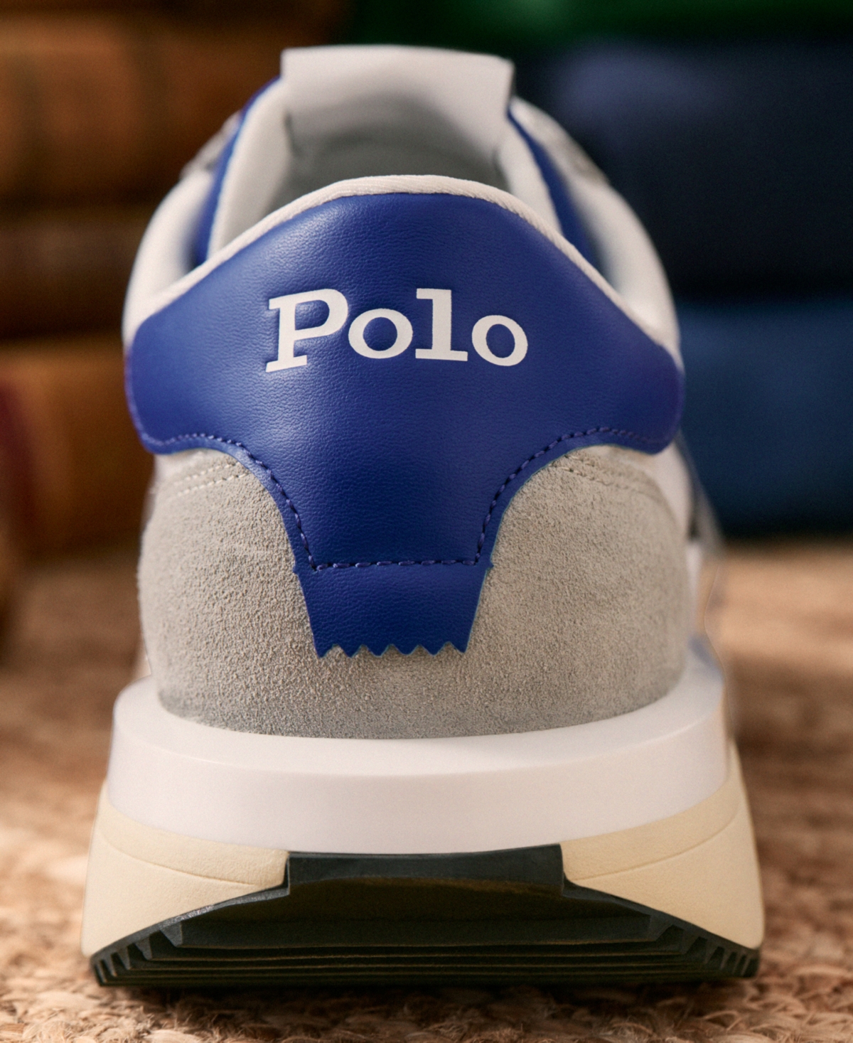 Polo Ralph Lauren Men's Train 89 Lace-Up Sneakers -black/royal