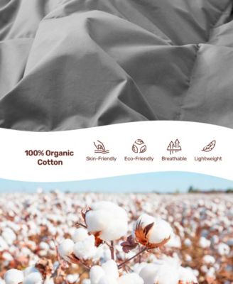 Cotton Goose Down Feather Fiber Comforter, Twin