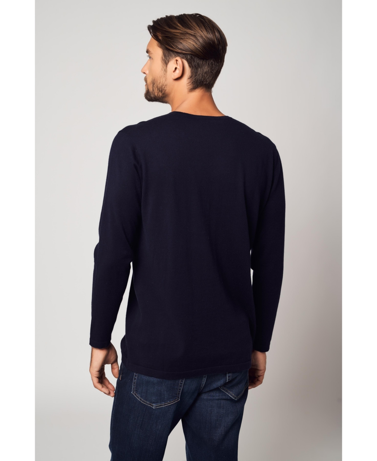 Bellemere New York Men's Relaxed Crew Neck Cashmere Sweater