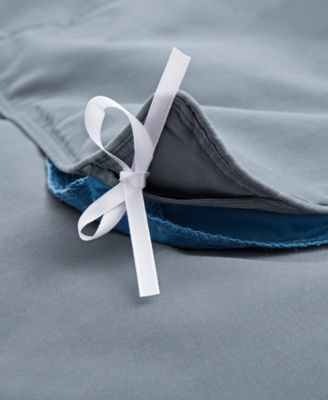 Lightweight White Goose Down Feather Fiber Comforter, Full/Queen