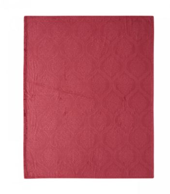 Ultra Soft Plush Ogee Damask Embossed Fleece Throw Blanket, 50" Wx 60" L