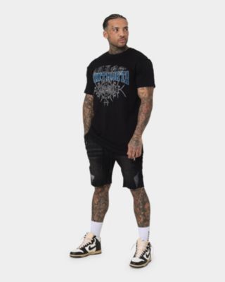 Men's United Distressed Biker Shorts