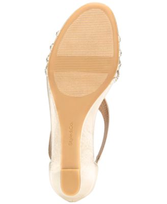 Women's Ginifur Embellished Strappy Wedge Sandals, Created for Macy's