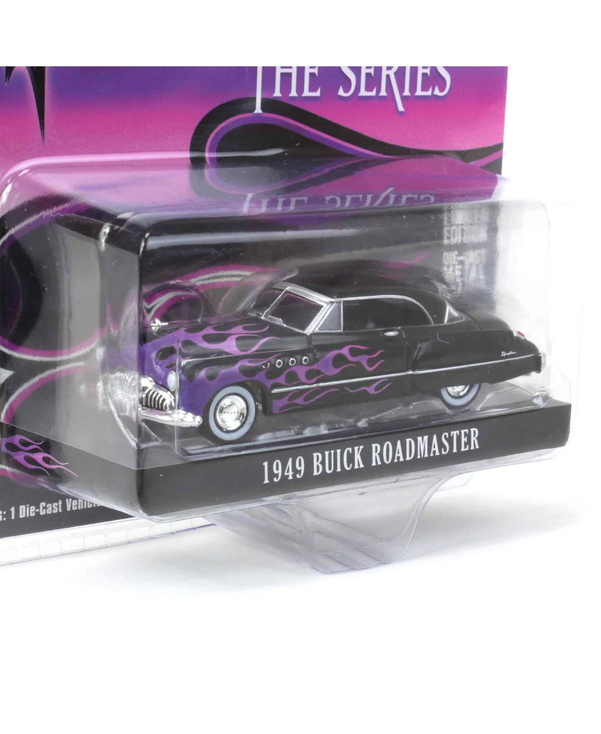 Greenlight Collectibles 1/64 1949 Buick Roadmaster Hardtop,with Flames, Hobby Exclusive - Black