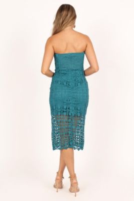 Women's Candice Strapless Lace Midi Dress