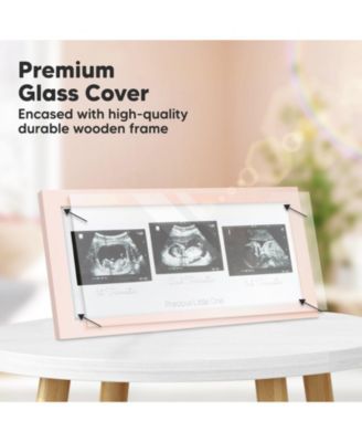 Trio Baby Sonogram Picture Frame, Baby Ultrasound Picture Frames for Baby Nursery, Mom to Be Gifts