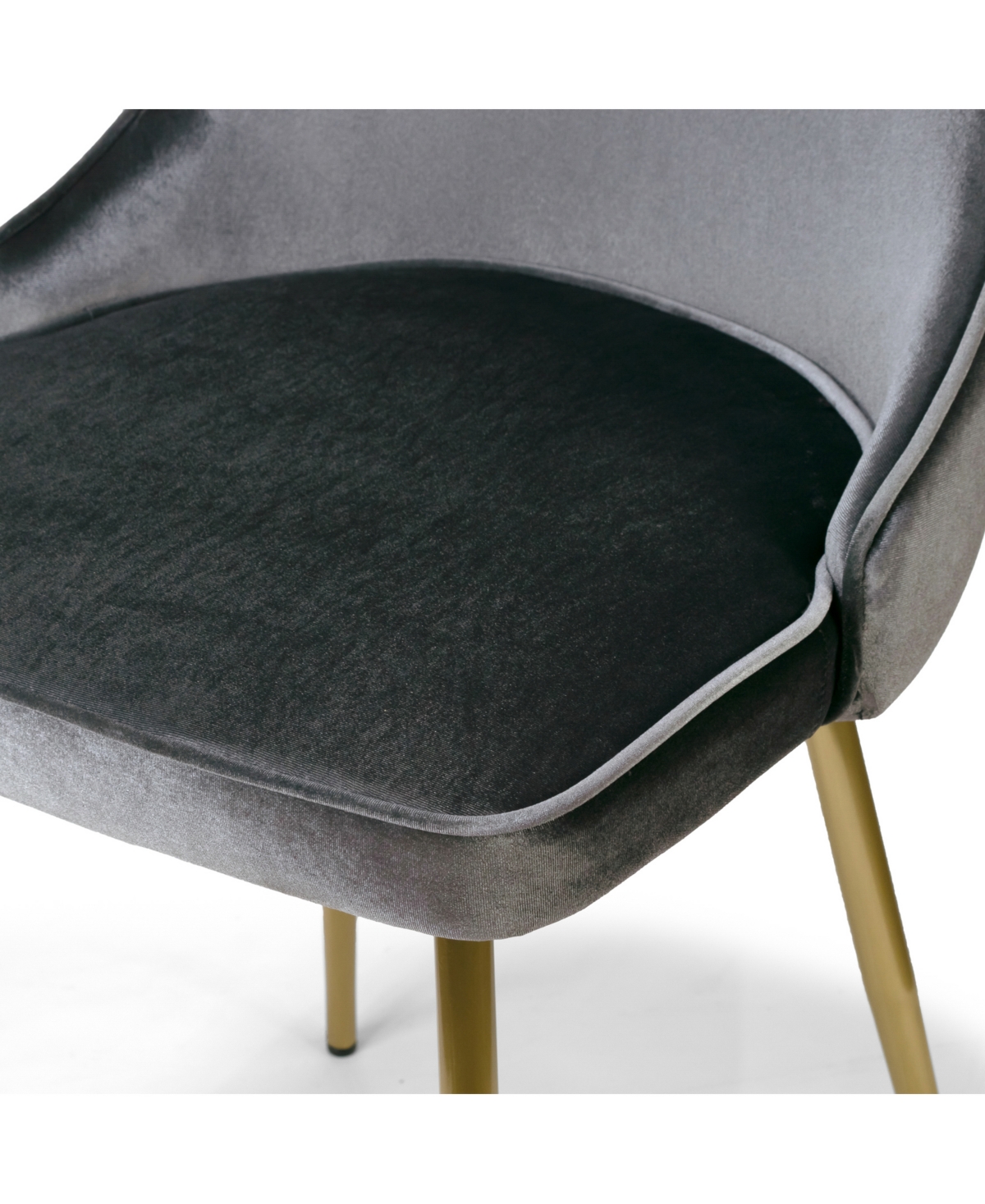 Glamour Home 34" Alpha Velvet Fabric, Steel Dining Chair, Set Of 2 In Brown