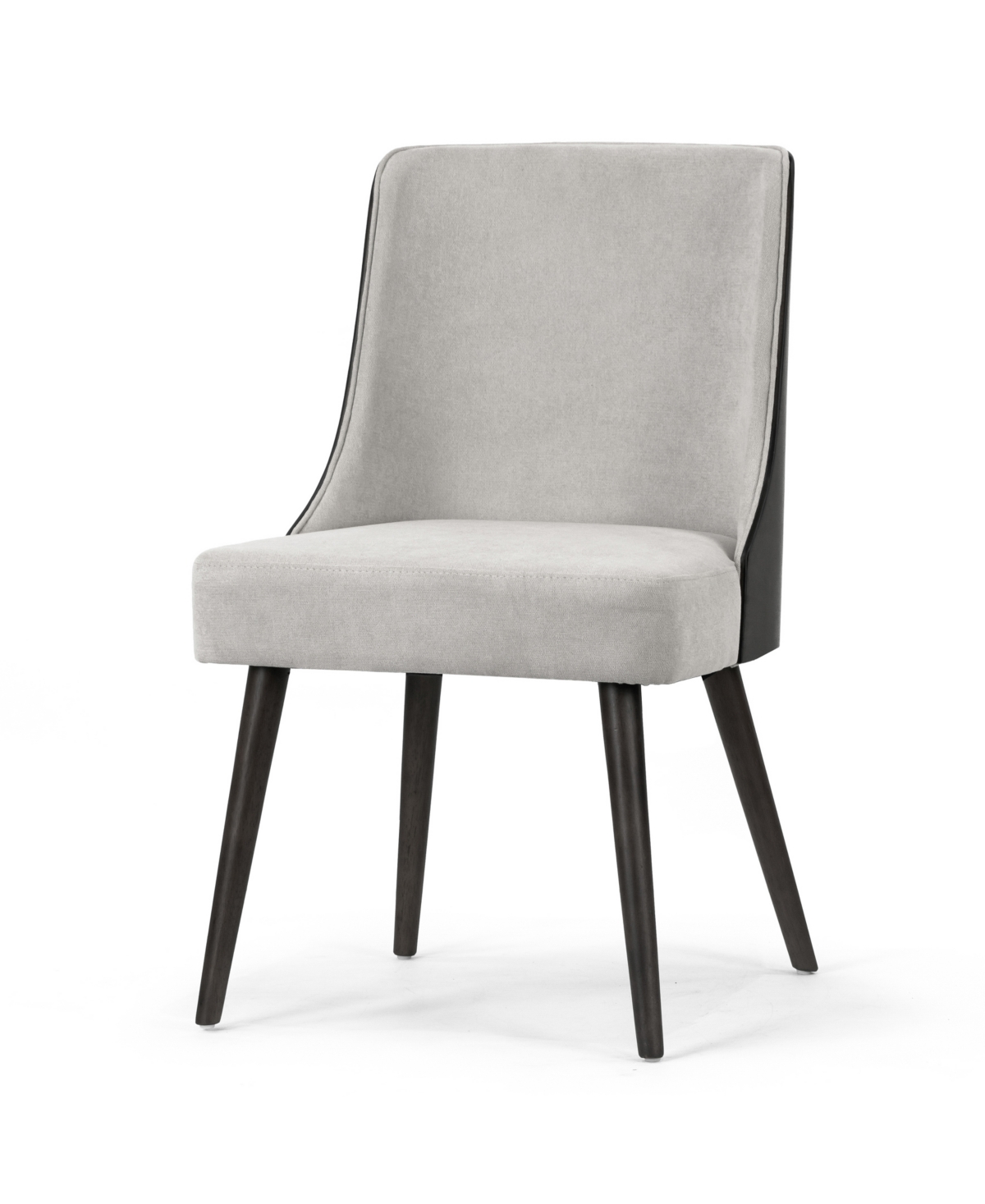 Glamour Home 33.86" Asma Rubberwood, Fabric Dining Chair, Set Of 2 In Grey