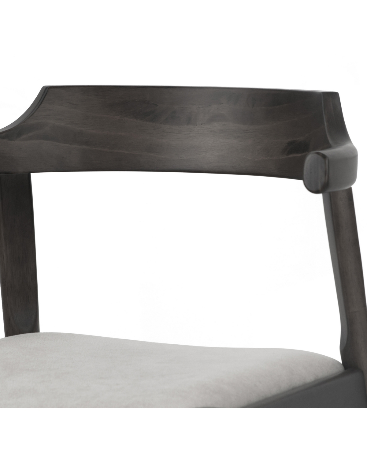 Glamour Home 28.35" Atlas Rubberwood, Fabric Dining Chair, Set Of 2 In Grey