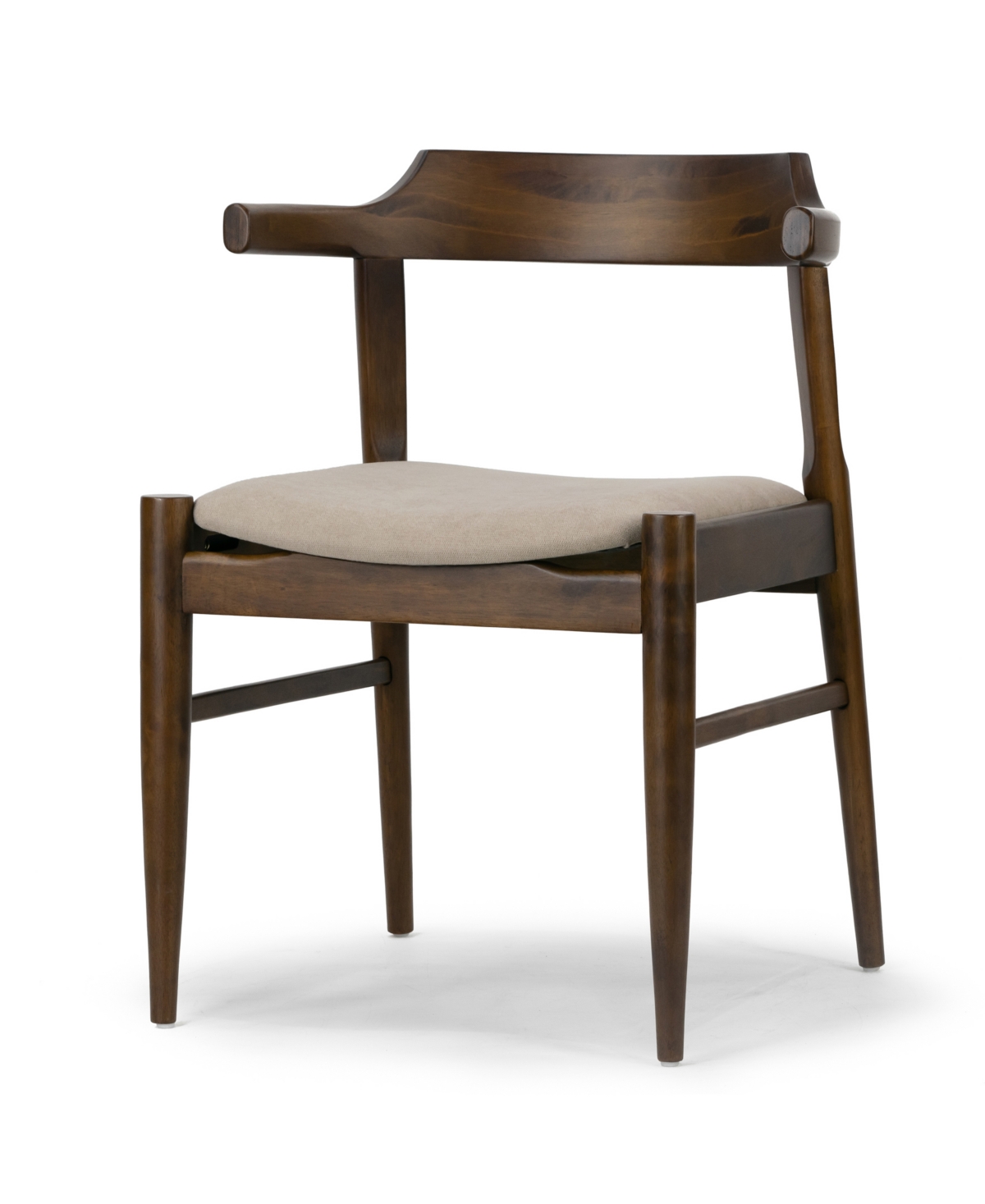 Glamour Home 28.35" Atlas Rubberwood, Fabric Dining Chair, Set Of 2 In Multi