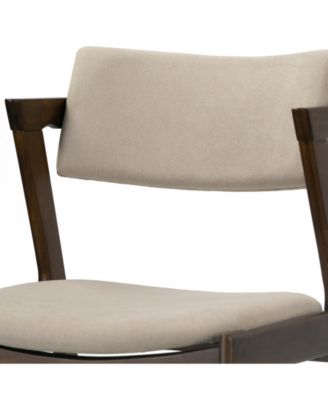 31.3" Auden Rubberwood, Fabric Dining Chair, Set of 2