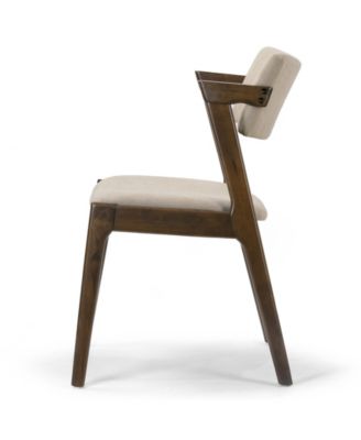 31.3" Auden Rubberwood, Fabric Dining Chair, Set of 2