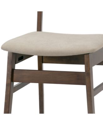 31.3" Auden Rubberwood, Fabric Dining Chair, Set of 2