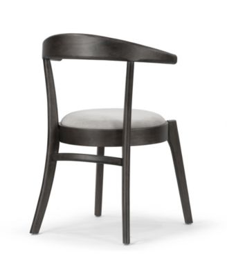 29.92" Audra Rubberwood, Fabric Dining Chair, Set of 2