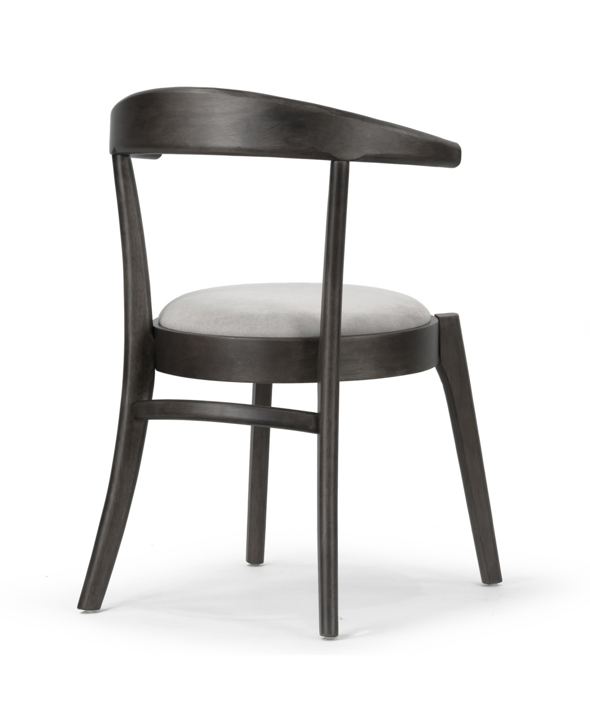 Glamour Home 29.92" Audra Rubberwood, Fabric Dining Chair, Set Of 2 In Grey