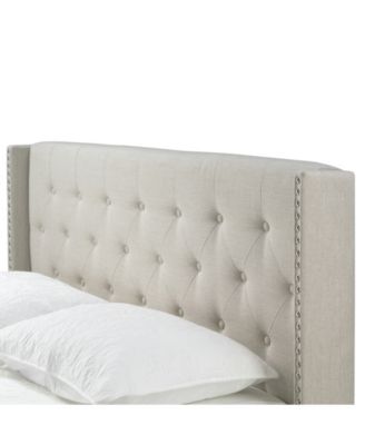 46.5" Arty Polyester, Rubberwood King Bed