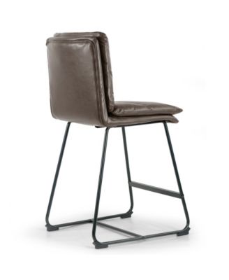 26.5" Aulani Iron, Polyester Counter Height Stool, Set of 2