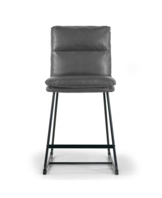 26.5" Aulani Iron, Polyester Counter Height Stool, Set of 2