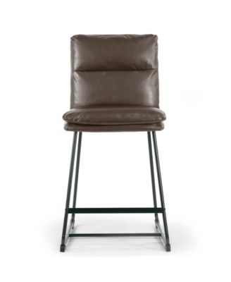 26.5" Aulani Iron, Polyester Counter Height Stool, Set of 2