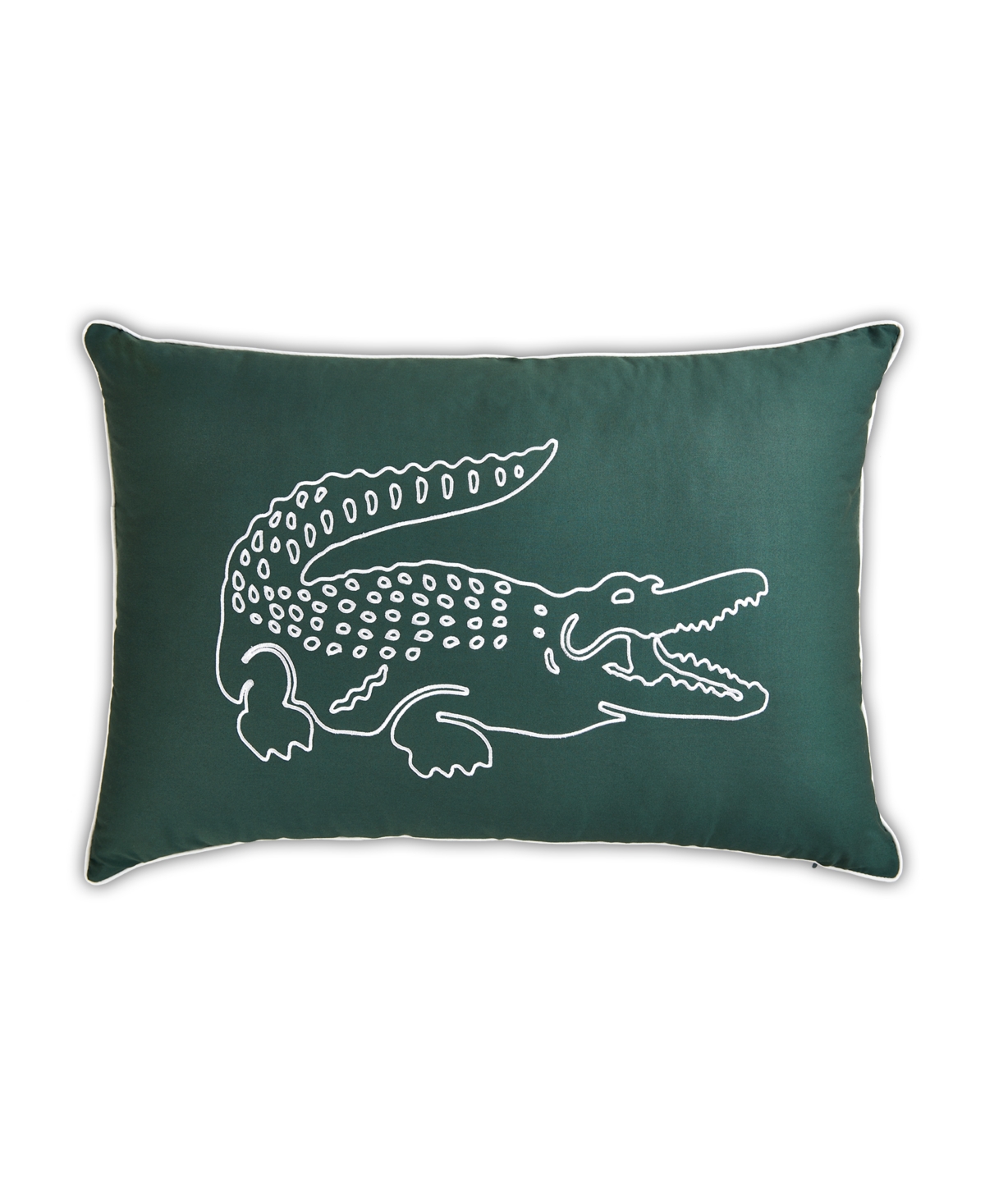 Lacoste Home Big Croc Decorative Pillow, 16" X 24" In Green