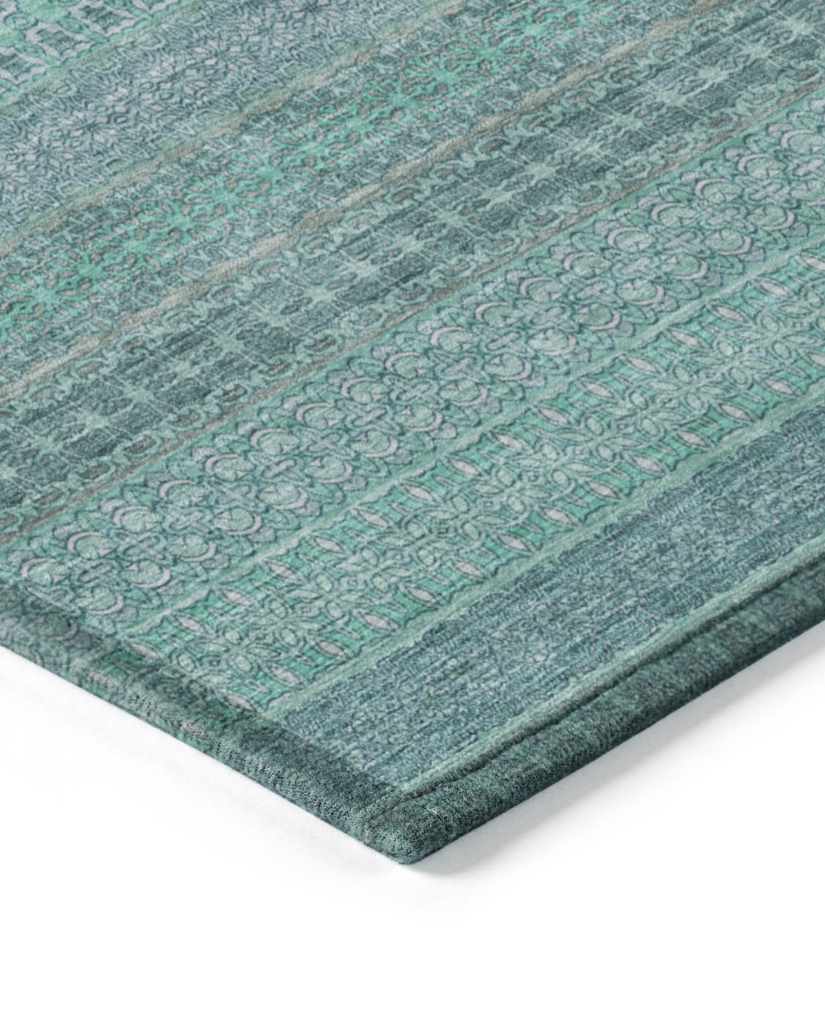 Addison Chantille Machine Washable Acn527 9'x12' Area Rug In Turquoise
