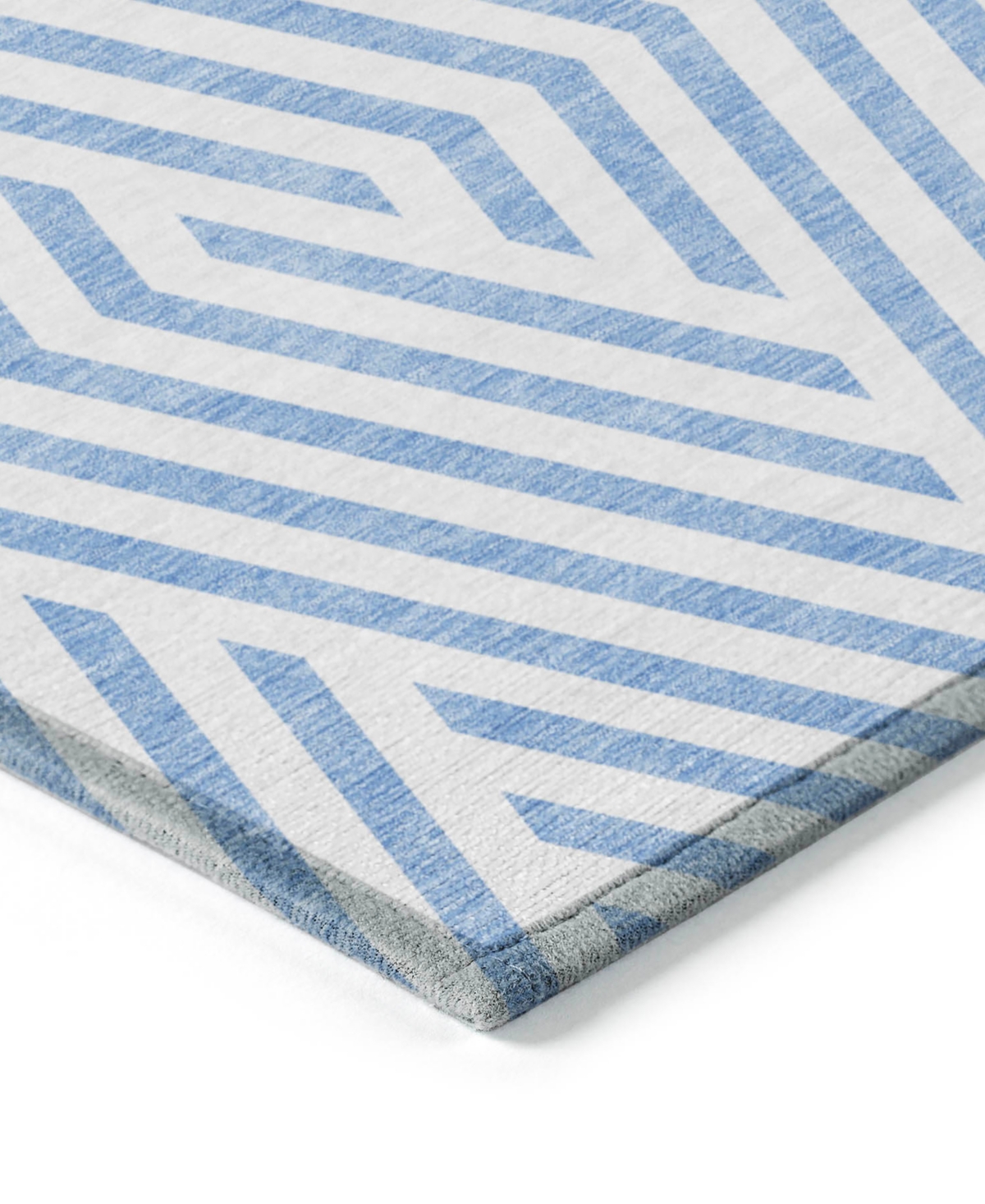 Addison Chantille Machine Washable Acn550 9'x12' Area Rug In Denim