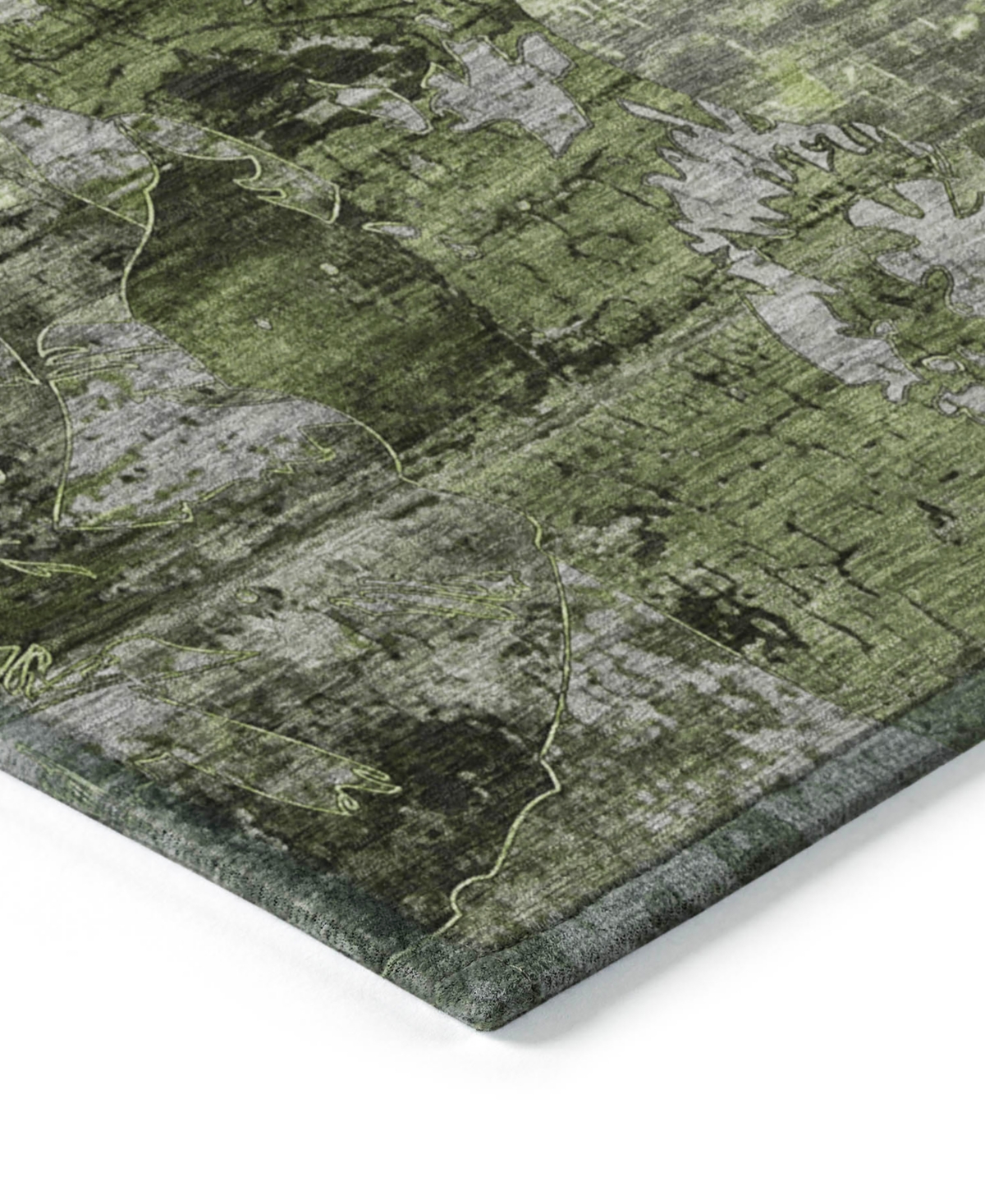 Addison Chantille Machine Washable Acn555 8'x10' Area Rug In Green