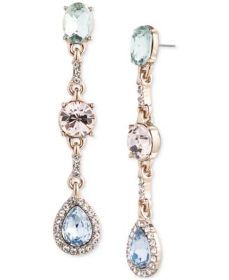 Givenchy - Gold-Tone Mixed Crystal Linear Drop Earrings