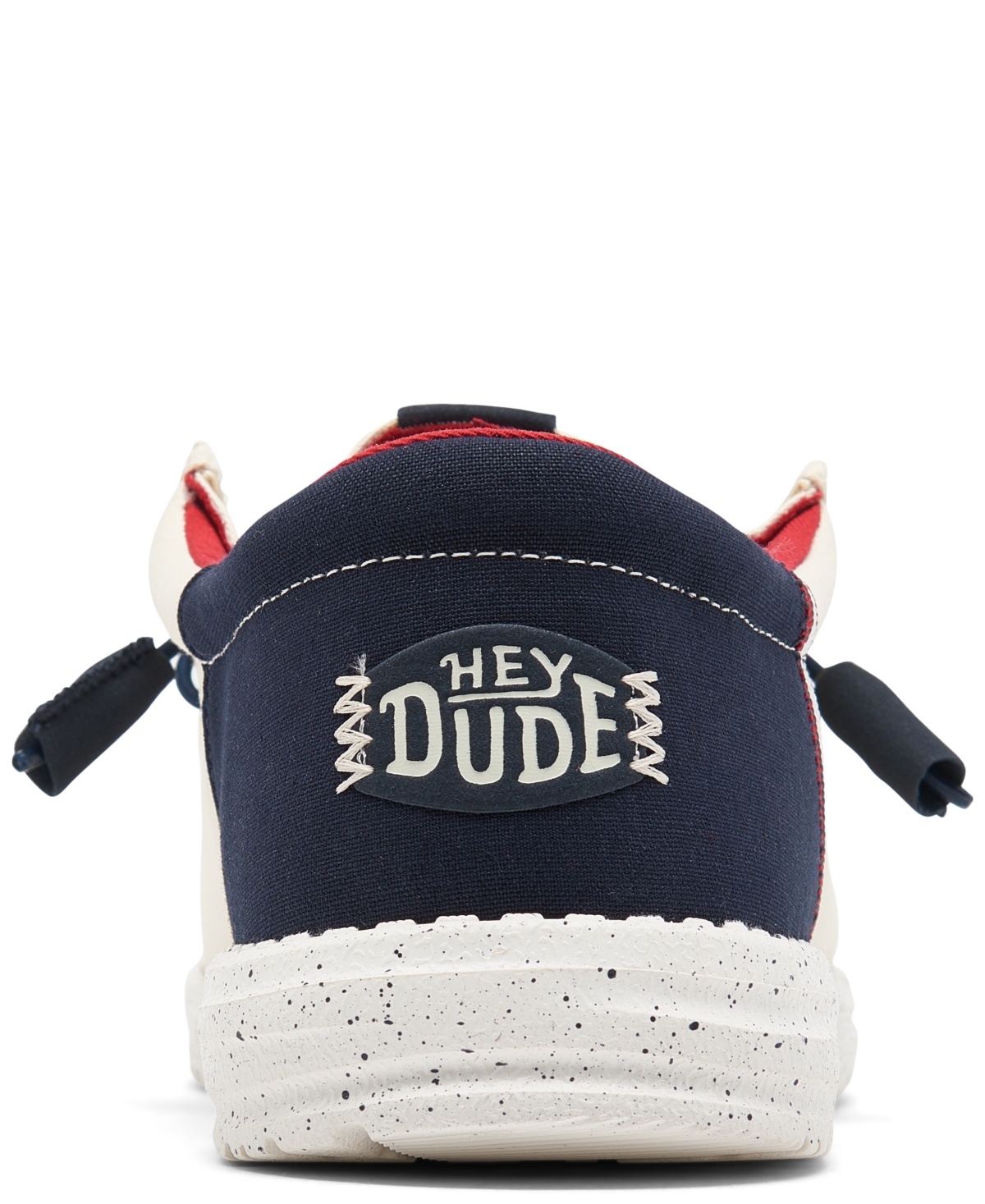 Hey Dude Men's Wally Funk Americana Casual Moccasin Sneakers from Finish Line -NAVY/RED