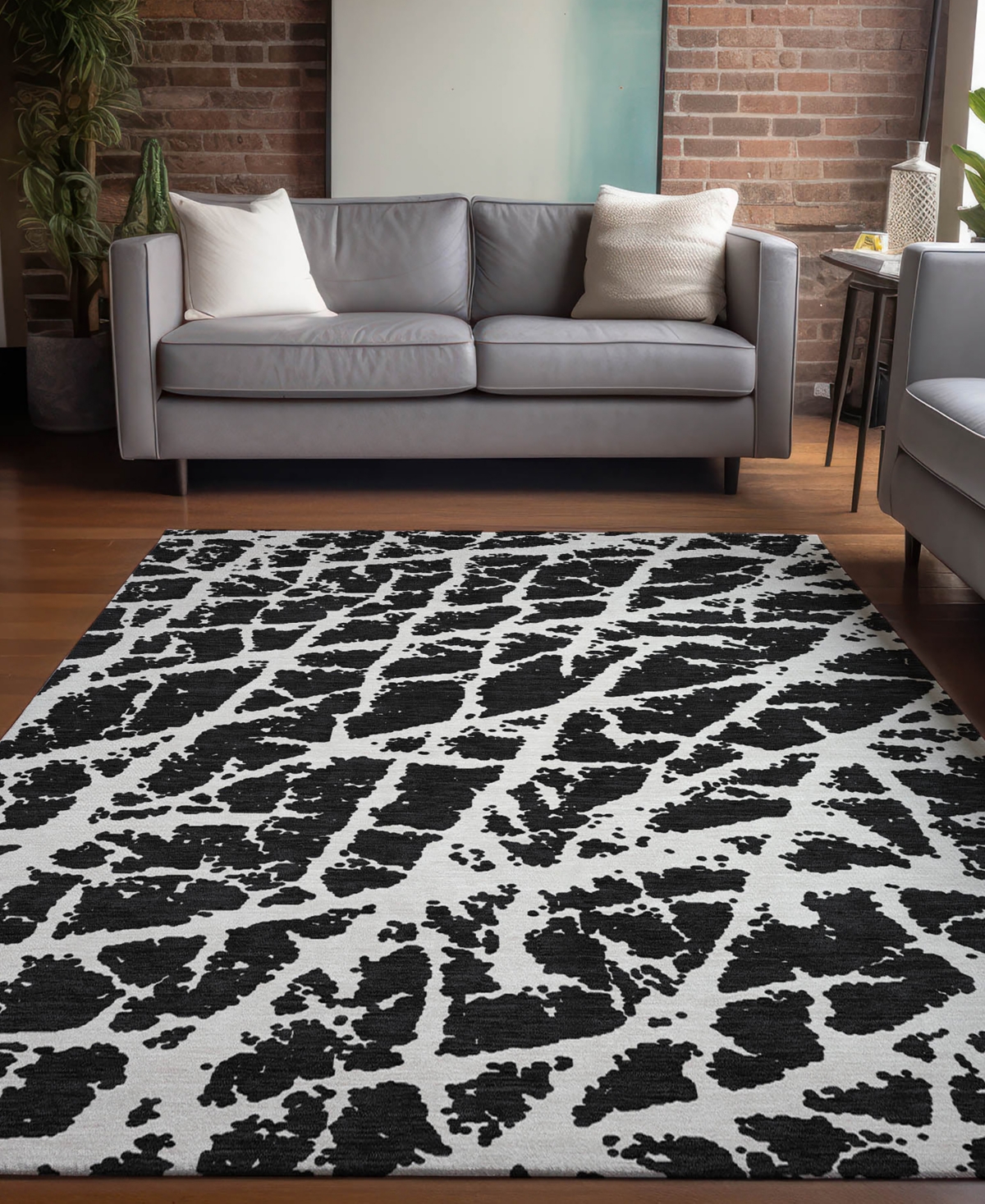 Addison Chantille Machine Washable Acn501 8'x10' Area Rug In Black