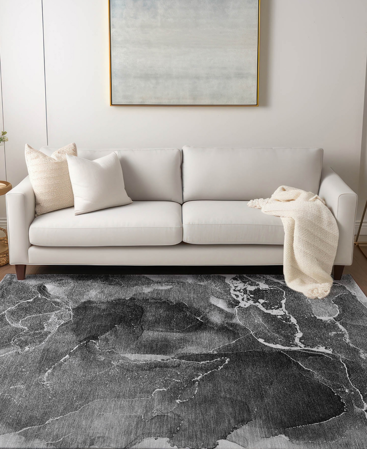 Addison Chantille Machine Washable Acn503 2'6x3'10 Area Rug In Gray