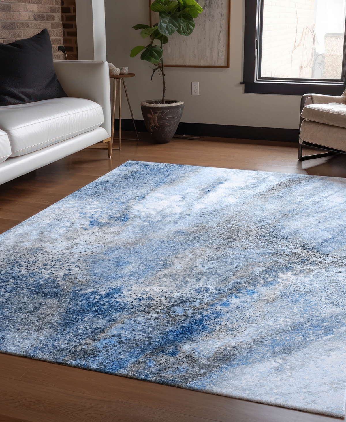Addison Chantille Machine Washable Acn505 2'6x3'10 Area Rug In Navy