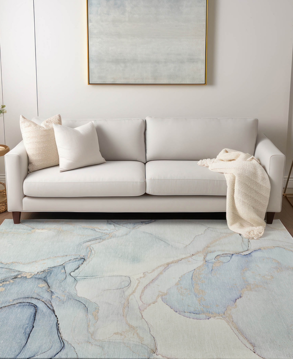 Addison Chantille Machine Washable Acn523 5'x7'6 Area Rug In Mist